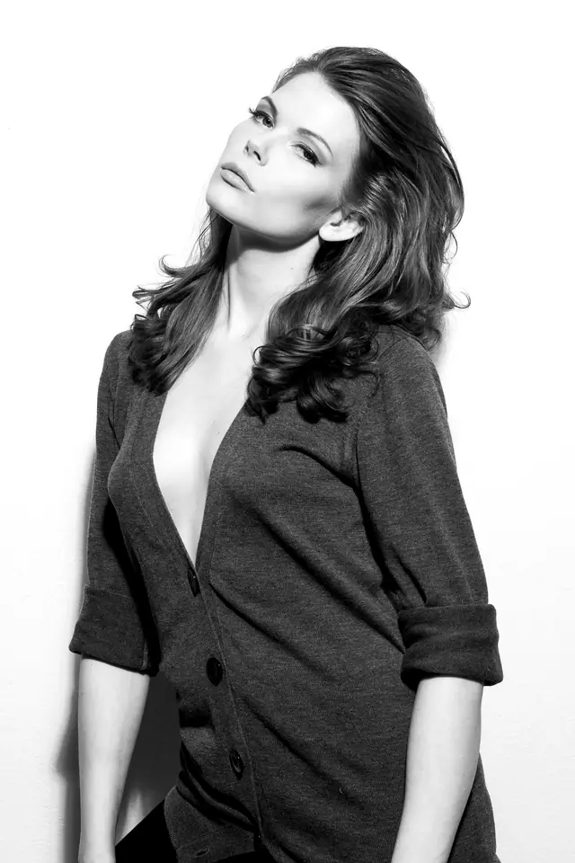 Portrait, cardigan